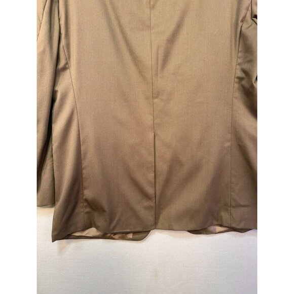 Chaps Mens Wool Blazer Jacket 42R Tan Button Notch Lapel - Picture 13 of 15